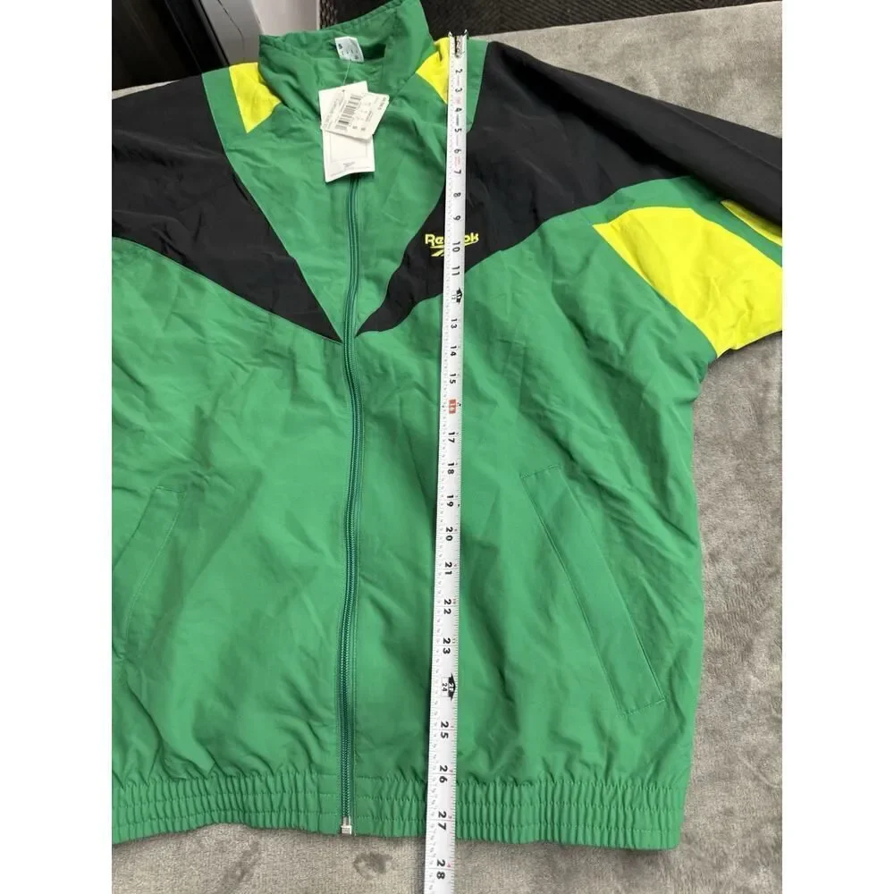 NWT [FK2462] Mens Reebok Classics Twin Vector Track Jacket Green Small